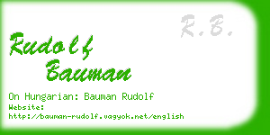 rudolf bauman business card